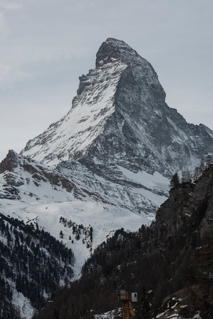 Matterhorn View from Hiking Trail in Zermatt