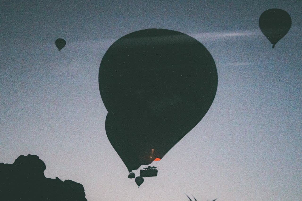 Hot air balloons in the sky